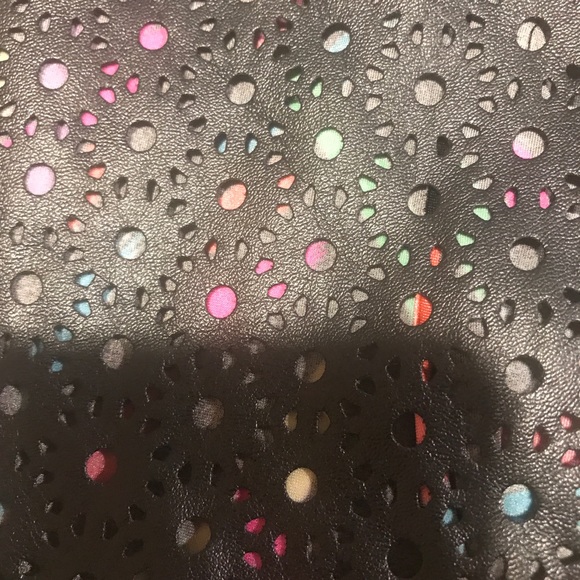 Black faux leather dress Hollyworld size 10 - Picture 5 of 7